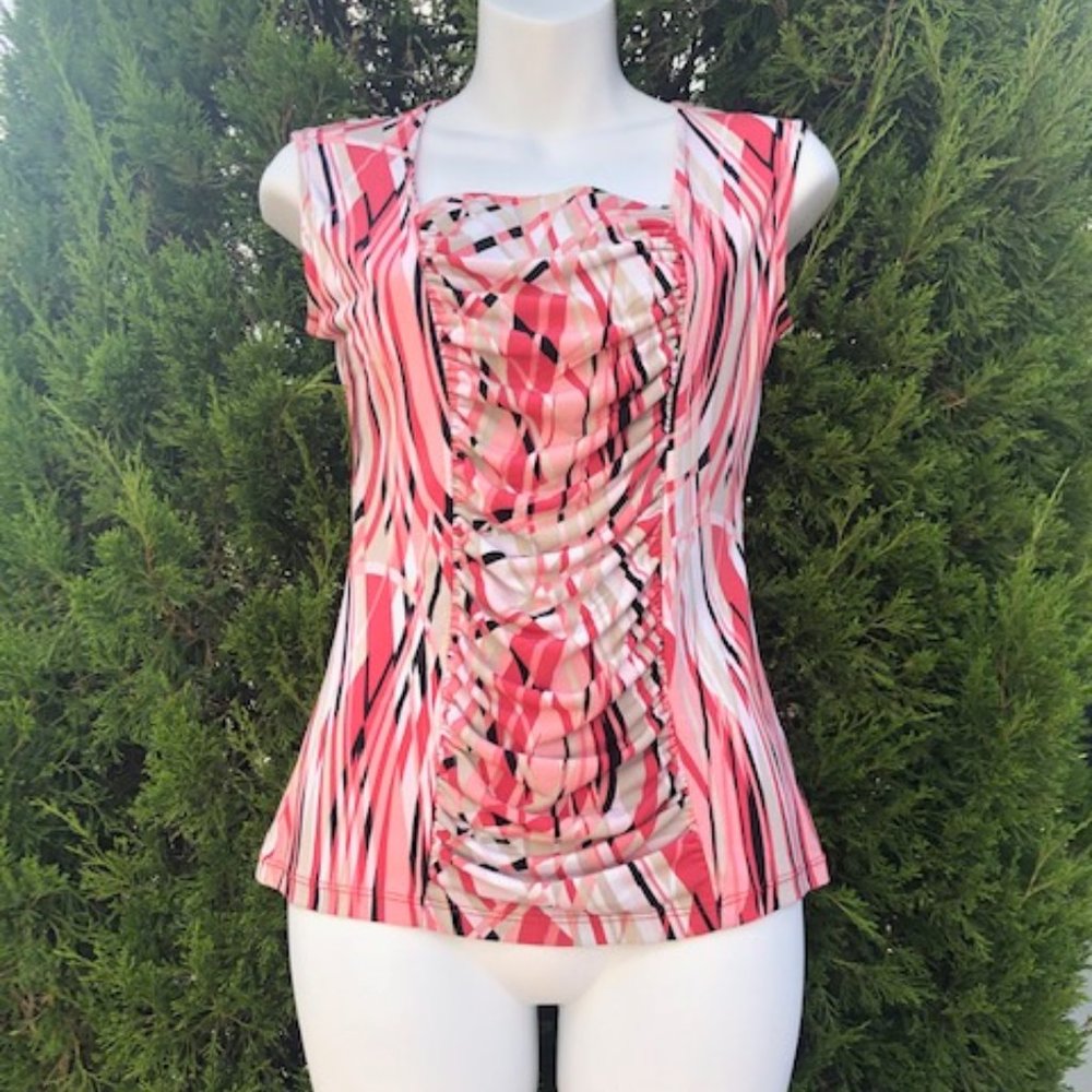 Style & Co PM Sleeveless Blouse Front Ruching